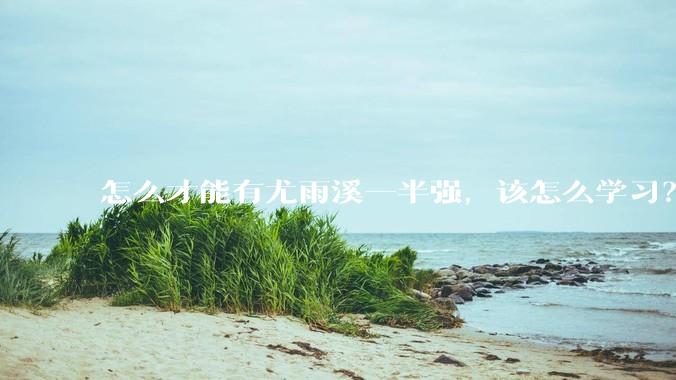 怎么才能有尤雨溪一半强，该怎么学习？