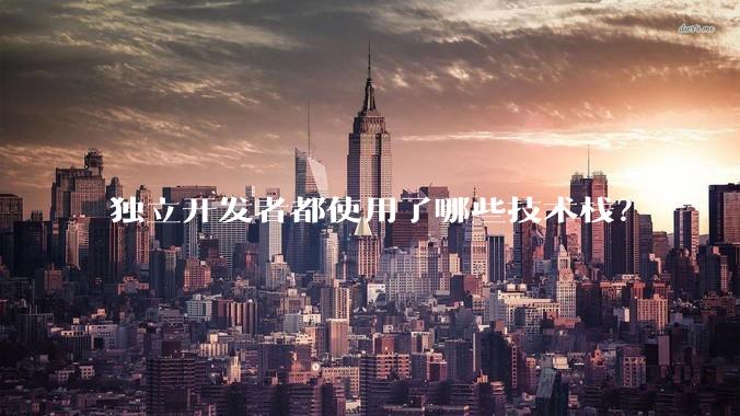 独立开发者都使用了哪些技术栈？