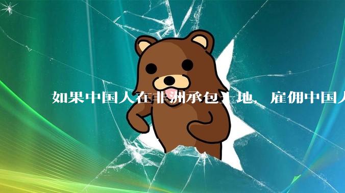如果中国人在非洲承包土地，雇佣中国人大规模种粮食，可行吗？